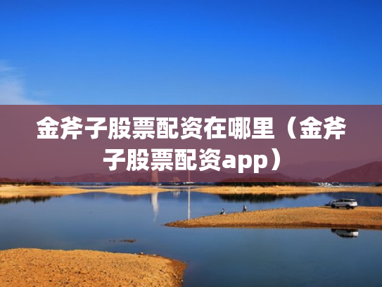 金斧子股票配资在哪里（金斧子股票配资app）